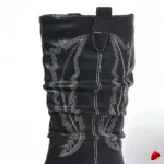 Botte Travesti Western Cowboy Bout Pointu Brode Talon Bloc - galerie