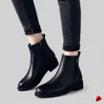 Bottine Travesti Talon Bas Fermeture Eclair Mi-Cheville - image principale
