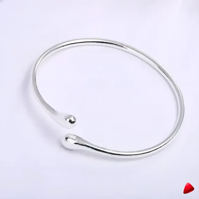Bracelet Bras Travesti Gouttelette Or Manchette Ouvert Reglable - galerie