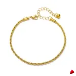 Bracelet Cheville Travesti Corde Tressee Or Acier Chunky - galerie