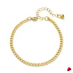 Bracelet Cheville Travesti Curb Gourmette Or Chunky Acier - galerie