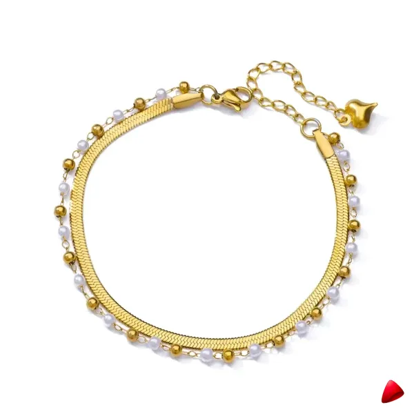 Bracelet Cheville Travesti Figaro Chunky Or Acier Premium - galerie