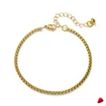 Bracelet Cheville Travesti Maille Box Venitienne Or Acier - galerie
