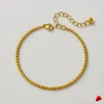 Bracelet Cheville Travesti Maille Box Venitienne Or Acier - image principale