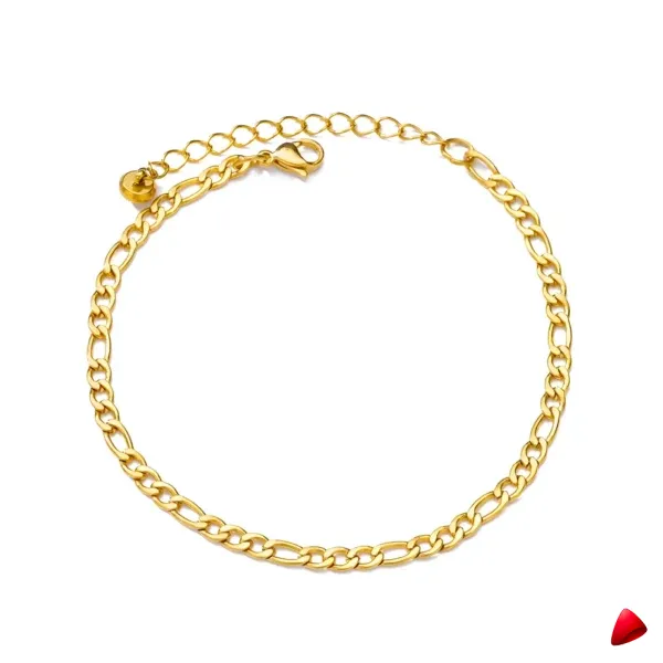 Bracelet Cheville Travesti Rolo Forcat Or Acier Premium - galerie