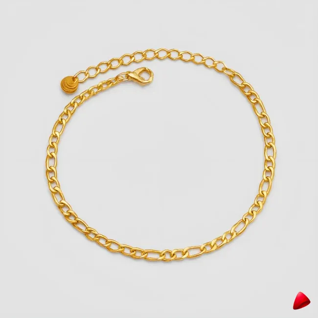 Bracelet Cheville Travesti Rolo Forcat Or Acier Premium - image principale