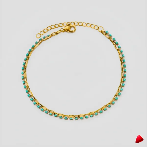 Bracelet Cheville Travesti Snake Plat Or Acier Premium - image principale