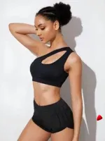 Brassière Sport Travesti Asymétrique One Shoulder Push-Up — galerie