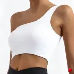 Brassière Sport Travesti Dos Lacé Asymétrique One Shoulder — galerie