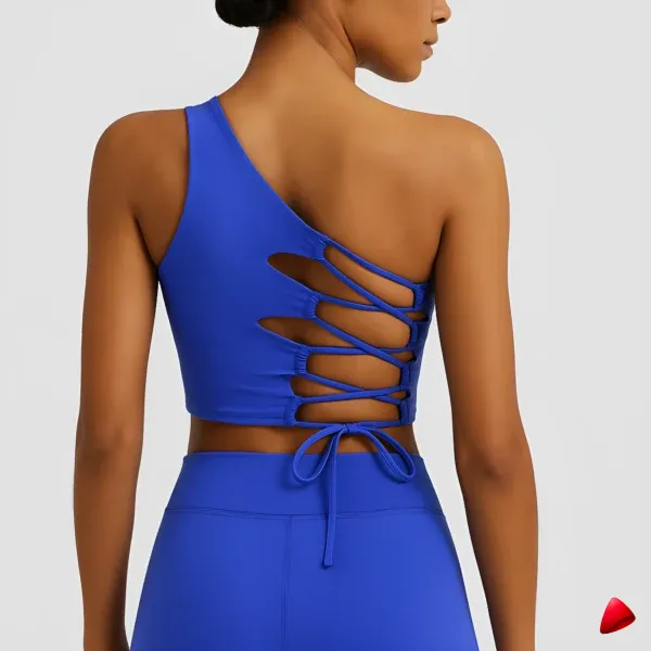 Brassière Sport Travesti Dos Lacé Asymétrique One Shoulder — image principale