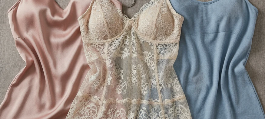 Caracos en satin, dentelle et coton pour choisir sa matière - Amenzia