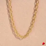 Collier Travesti Chaine Retro Maillons Or Torque - galerie