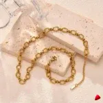 Collier Travesti Chaine Retro Maillons Or Torque - galerie