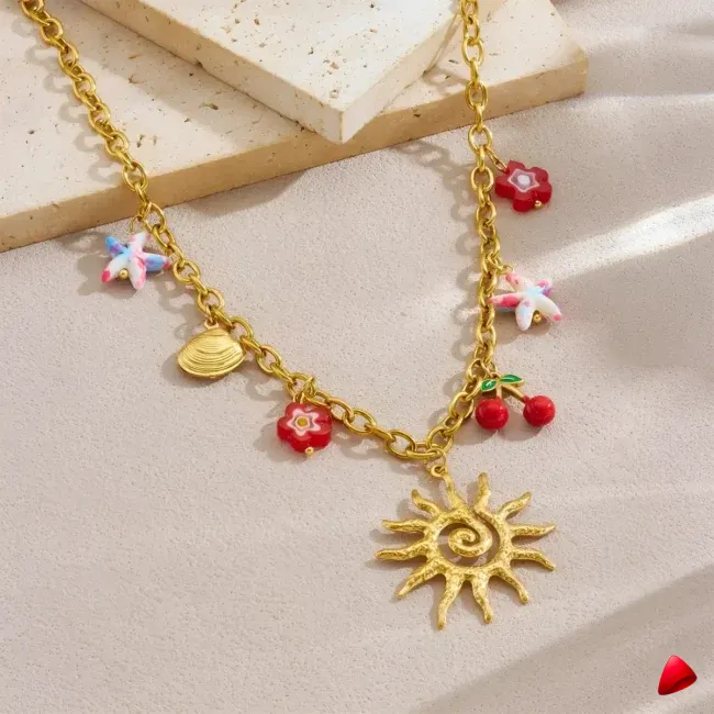Collier Travesti Totem Soleil Charms Etoile Mer Boheme - galerie