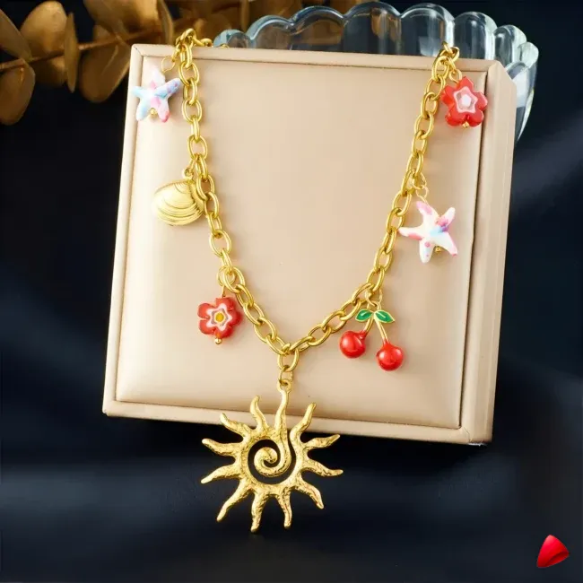Collier Travesti Totem Soleil Charms Etoile Mer Boheme - galerie