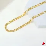 Collier Travesti Figaro Maillons Or Layered Acier - galerie