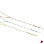 Collier Travesti Pendentif Barre Minimaliste Argent Or - galerie