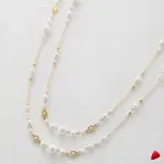 Collier Travesti Long Perles Imitation Retro Double Couche - galerie