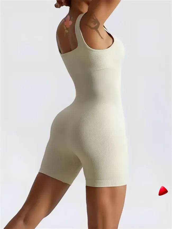Combinaison Sport Travesti Courte Yoga Seamless Bodysuit — galerie