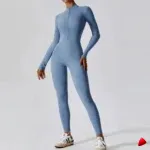 Combinaison Sport Travesti Zip Long Manches Yoga Jumpsuit — galerie