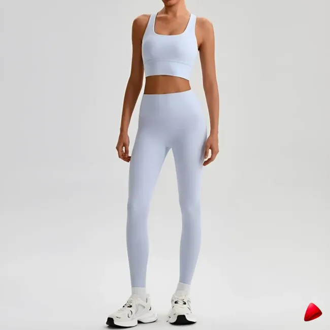 Ensemble Yoga Travesti 2 Pièces Brassière Strappy + Legging — galerie