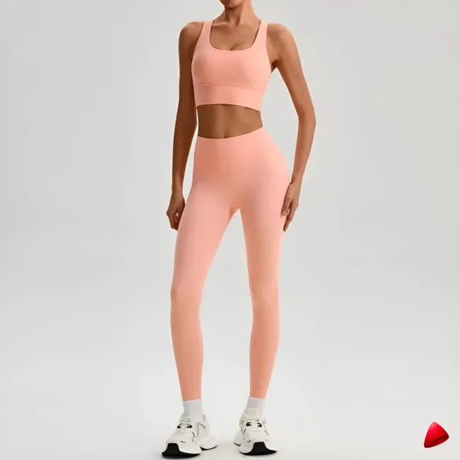 Ensemble Yoga Travesti 2 Pièces Brassière Strappy + Legging — galerie