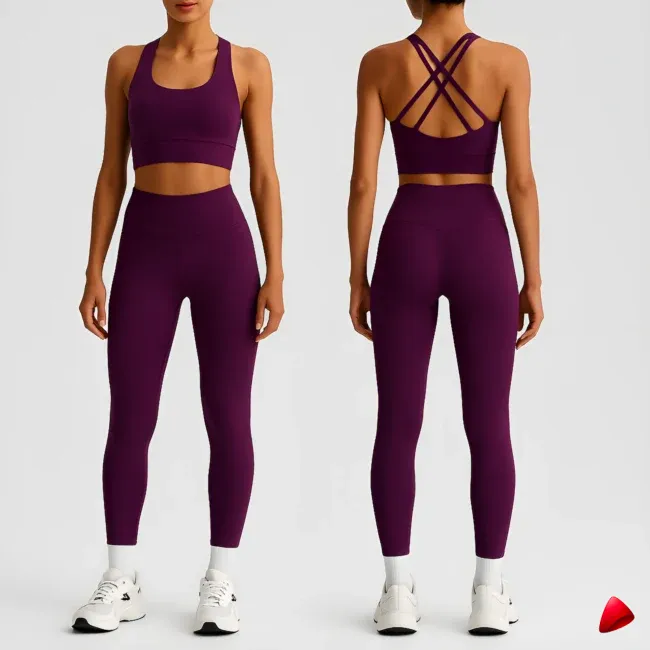 Ensemble Yoga Travesti 2 Pièces Brassière Strappy + Legging — image principale