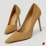 Escarpin Travesti Daim Pointu Talon Aiguille Bureau Soiree - image principale