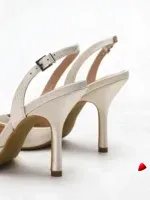Escarpin Travesti Dentelle Maille Brodee Florale Talon Aiguille - galerie