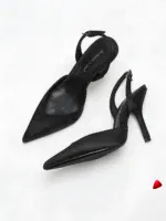 Escarpin Travesti Dentelle Maille Brodee Florale Talon Aiguille - galerie