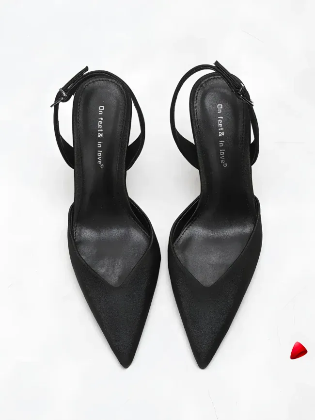 Escarpin Travesti Dentelle Maille Brodee Florale Talon Aiguille - galerie