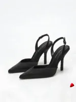 Escarpin Travesti Dentelle Maille Brodee Florale Talon Aiguille - galerie