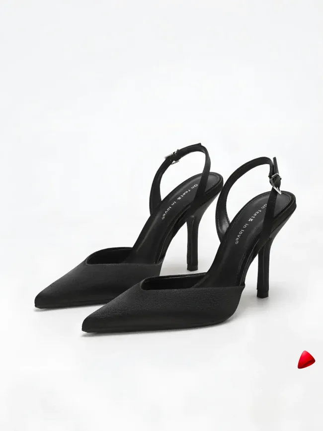 Escarpin Travesti Dentelle Maille Brodee Florale Talon Aiguille - galerie