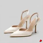 Escarpin Travesti Dentelle Maille Brodee Florale Talon Aiguille - image principale