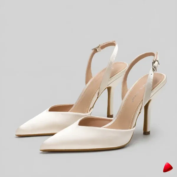 Escarpin Travesti Dentelle Maille Brodee Florale Talon Aiguille — image principale