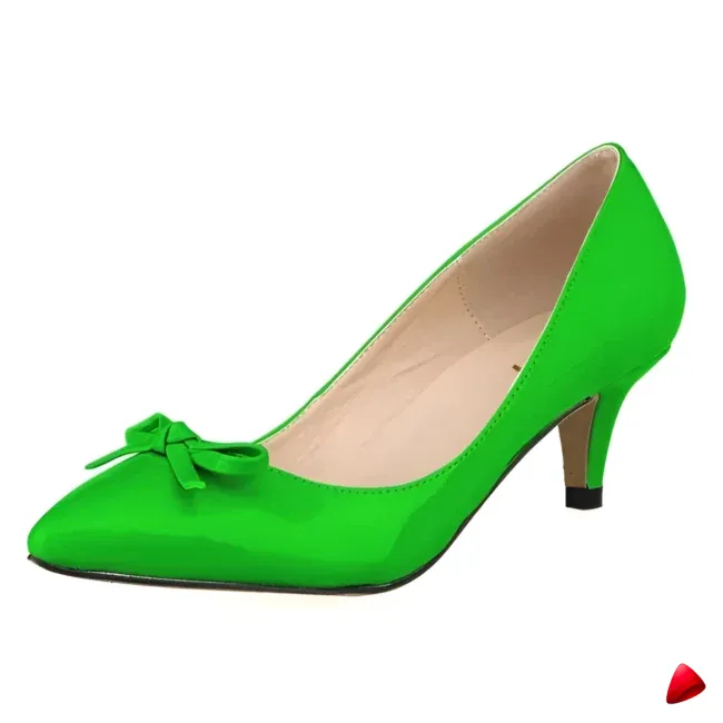 Escarpin Travesti Kitten Heel 5cm Nœud Papillon Bout Pointu — galerie