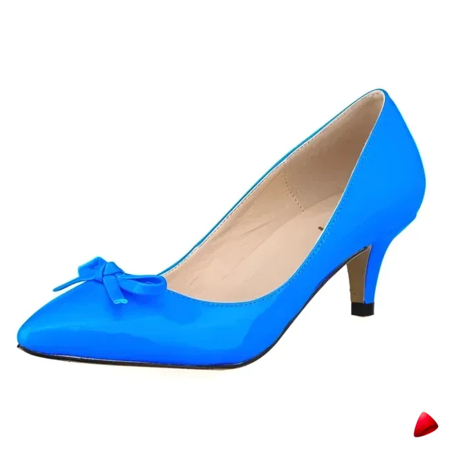 Escarpin Travesti Kitten Heel 5cm Nœud Papillon Bout Pointu — galerie