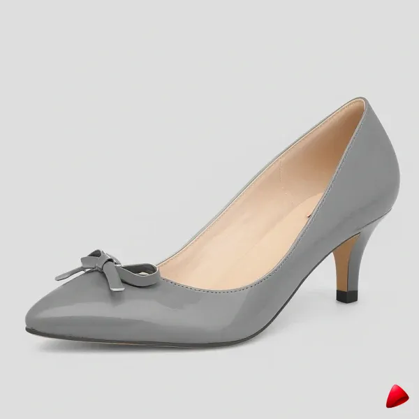 Escarpin Travesti Kitten Heel 5cm Nœud Papillon Bout Pointu
