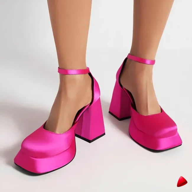 Escarpin Travesti Mary Jane Plateforme Talon Bloc Grande Pointure 48 - galerie