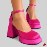 Escarpin Travesti Mary Jane Plateforme Talon Bloc Grande Pointure 48 - image principale