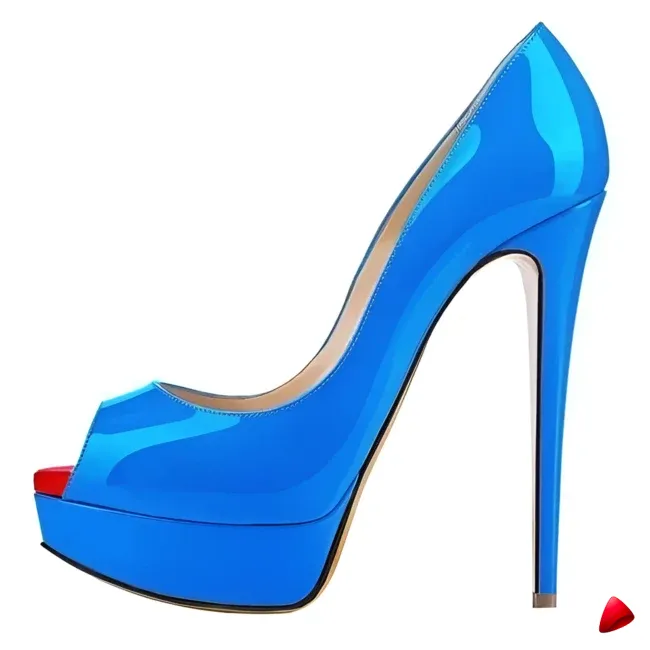 Escarpin Travesti Plateforme Peep Toe 14cm Talon Aiguille Multi Coloris — galerie