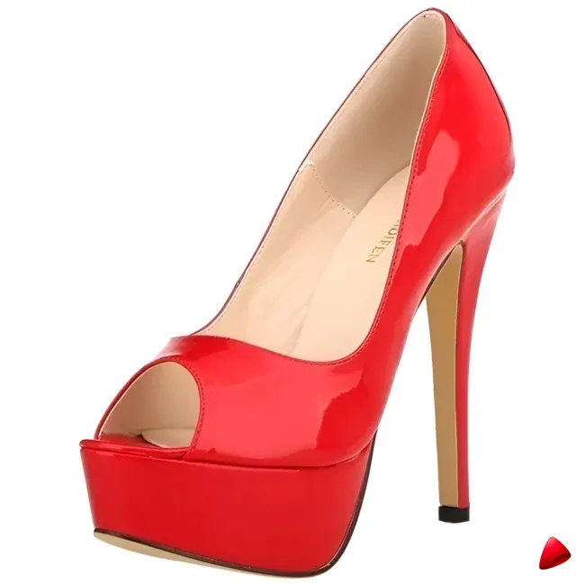 Escarpin Travesti Plateforme Peep Toe 14cm Talon Aiguille Multi Coloris — galerie