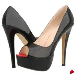 Escarpin Travesti Plateforme Peep Toe 14cm Talon Aiguille Multi Coloris — galerie