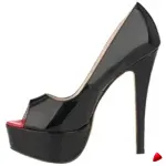 Escarpin Travesti Plateforme Peep Toe 14cm Talon Aiguille Multi Coloris — galerie