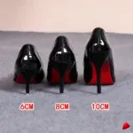 Escarpin Travesti Classique Cuir Verni Semelle Rouge Stiletto — galerie