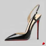 Escarpin Travesti Slingback Semelle Rouge Pointu Grande Pointure - image principale