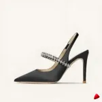 Escarpin Travesti Slingback Strass Bandeau Pointu Grande Pointure - galerie
