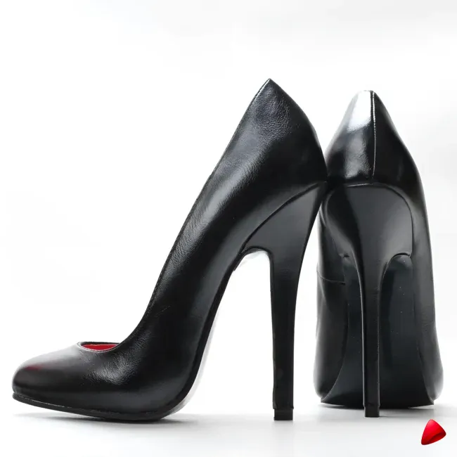 Escarpin Travesti Stiletto Vintage Bout Rond Grande Pointure 14cm — galerie