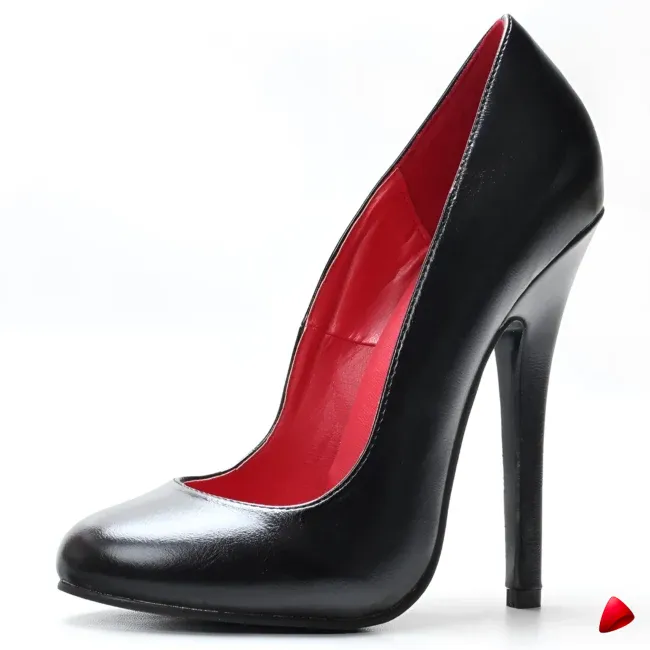 Escarpin Travesti Stiletto Vintage Bout Rond Grande Pointure 14cm — galerie