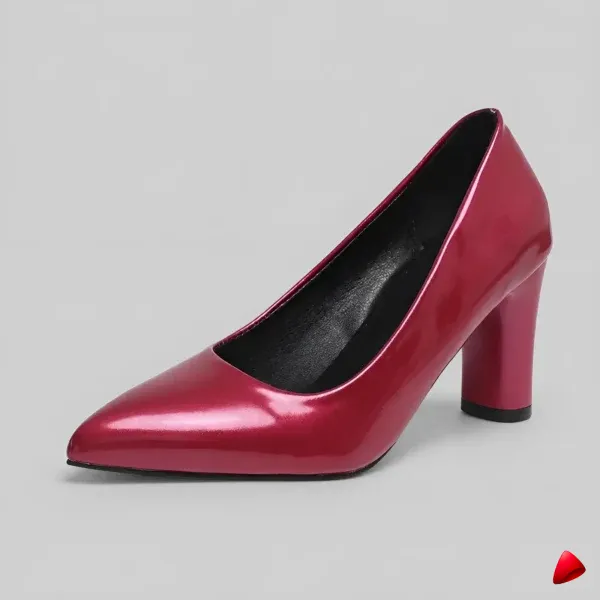 Escarpin Travesti Style Francais Pointu Talon Bloc Grande Pointure — image principale